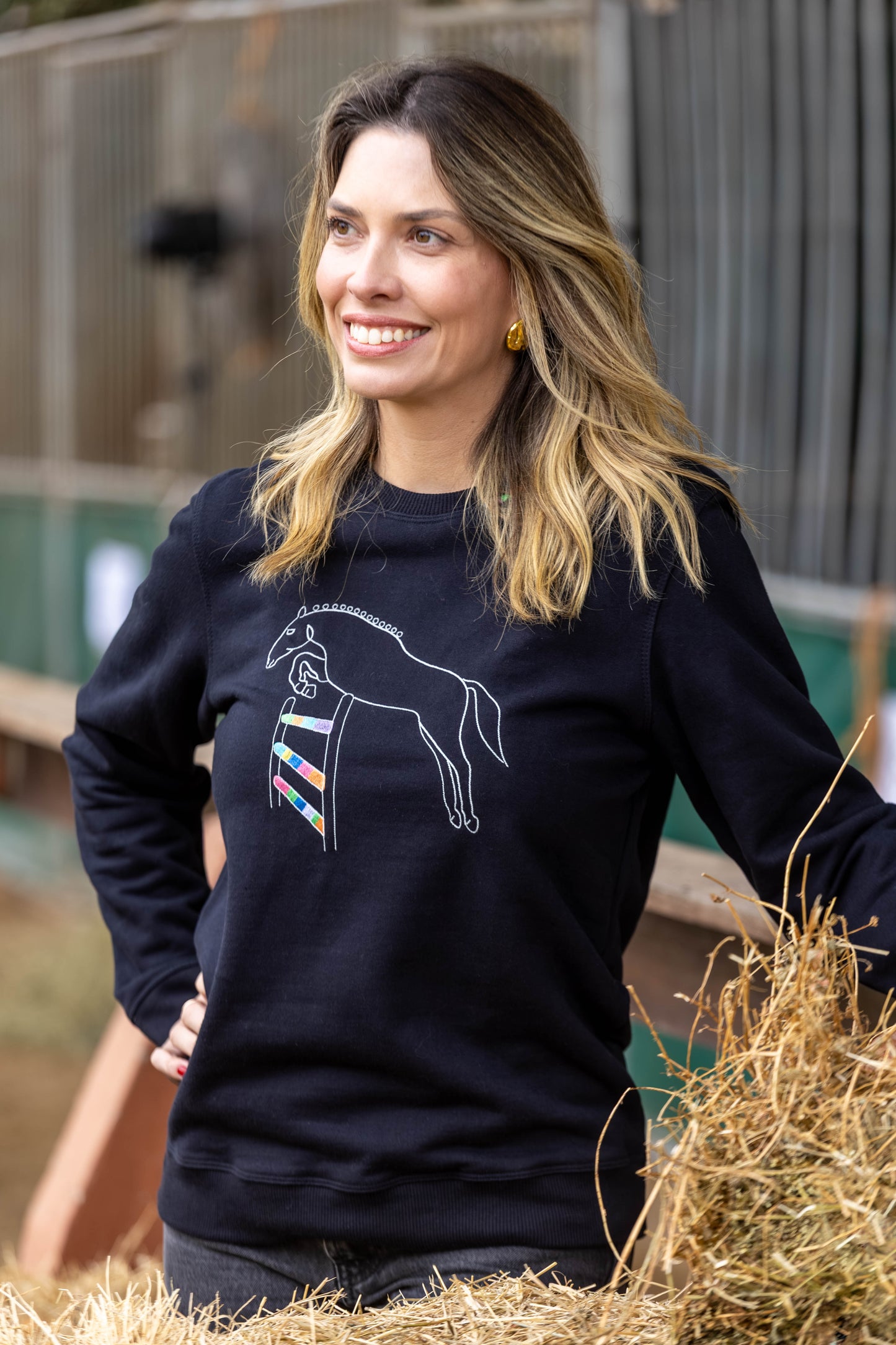 Moletom careca cavalo saltando