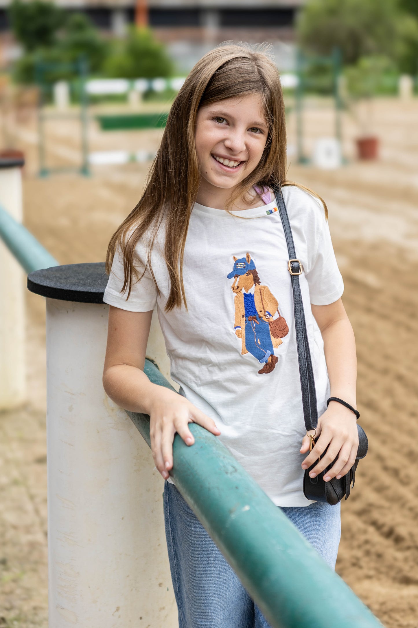 Camiseta Polo Horse Trendy by Dani Miro - Branca