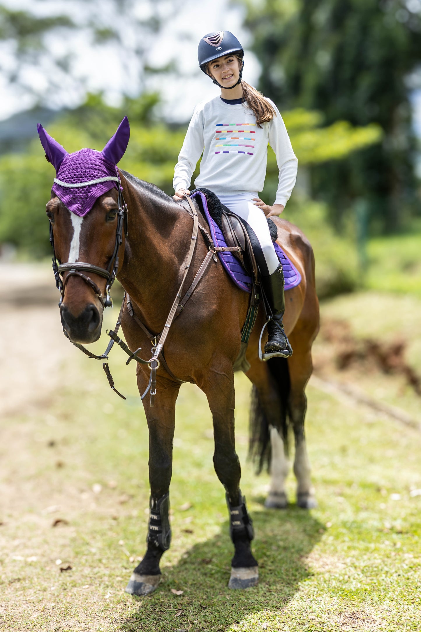 Pullover careca - Barras - Branco