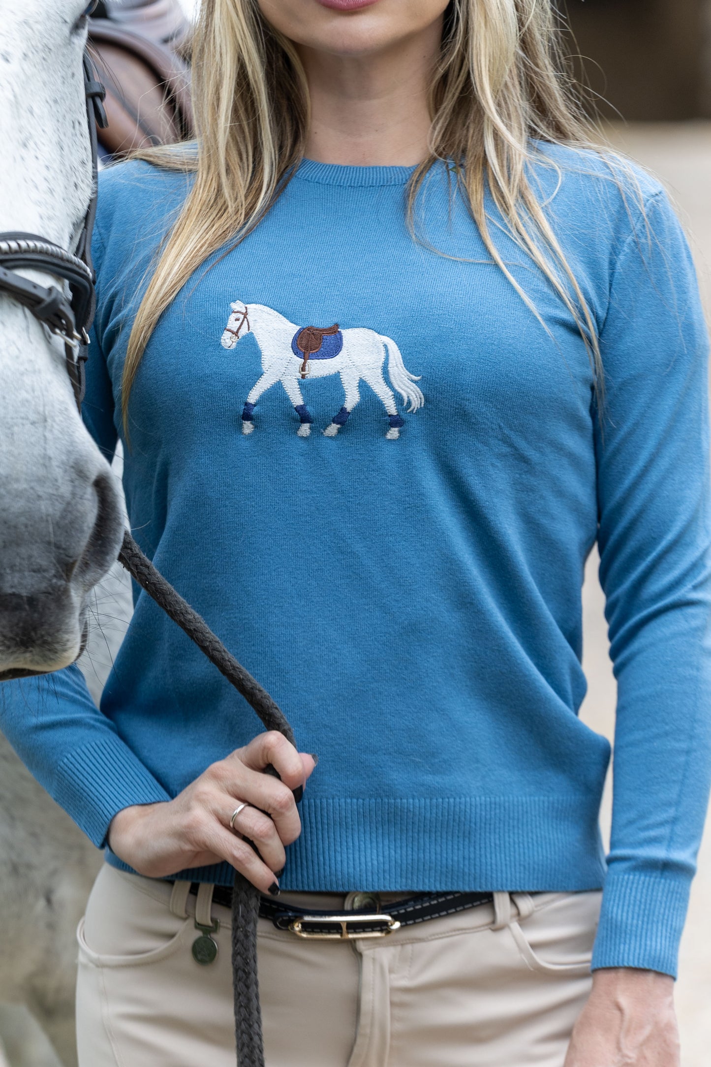 Pullover careca - cavalo branco