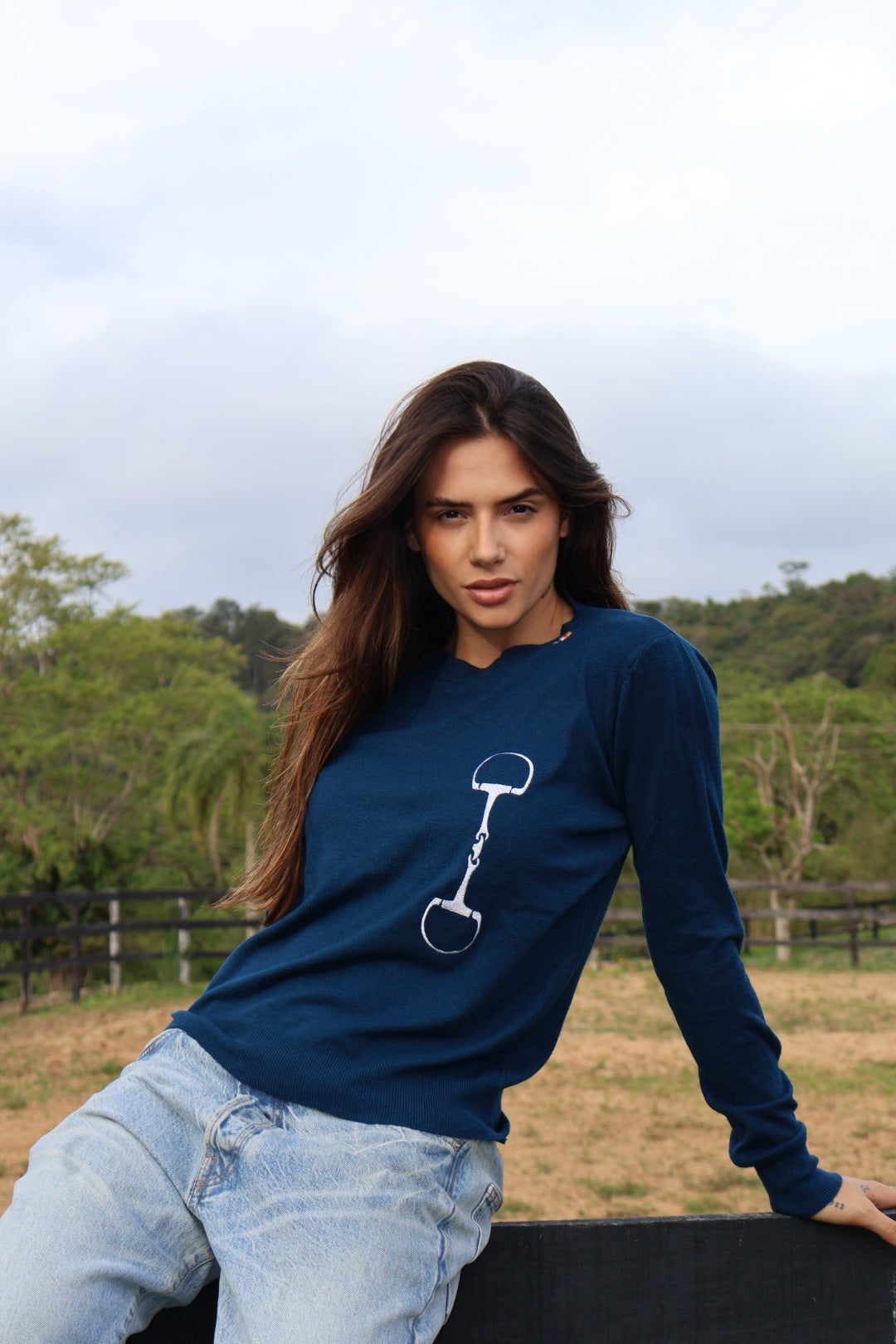Pullover Careca HPH Dourada by Bell Tonello - Marinho