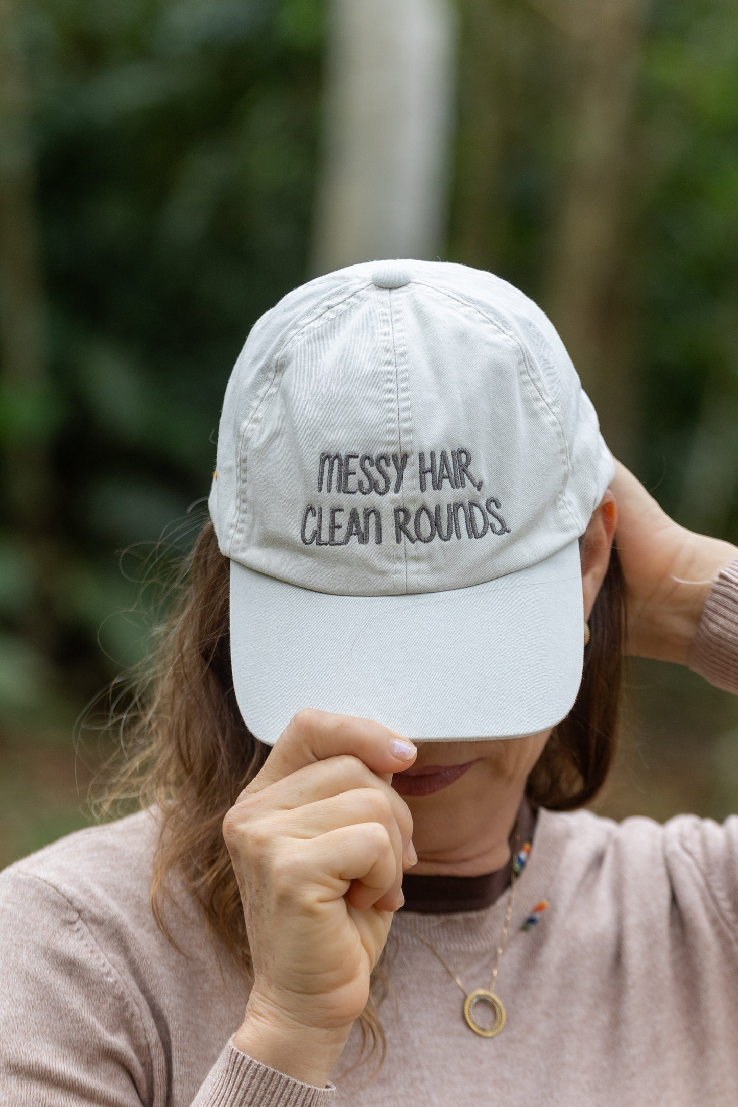 Boné Messy Hair by Dani Miró - Off White