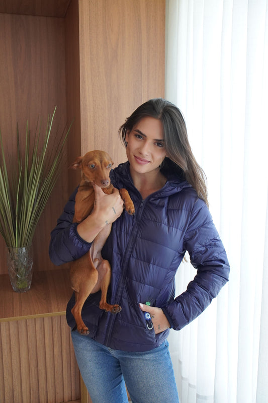 Jaqueta Cavalo com Cachorro - Marinho