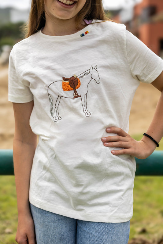 Camiseta - Cavalo sela - Branca