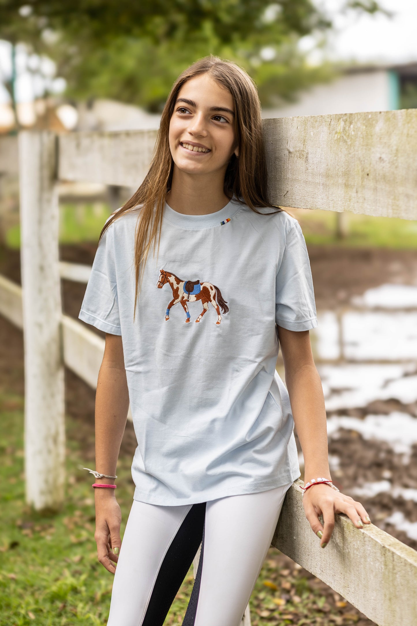 Camiseta - Cavalo Malhado - Azul Claro