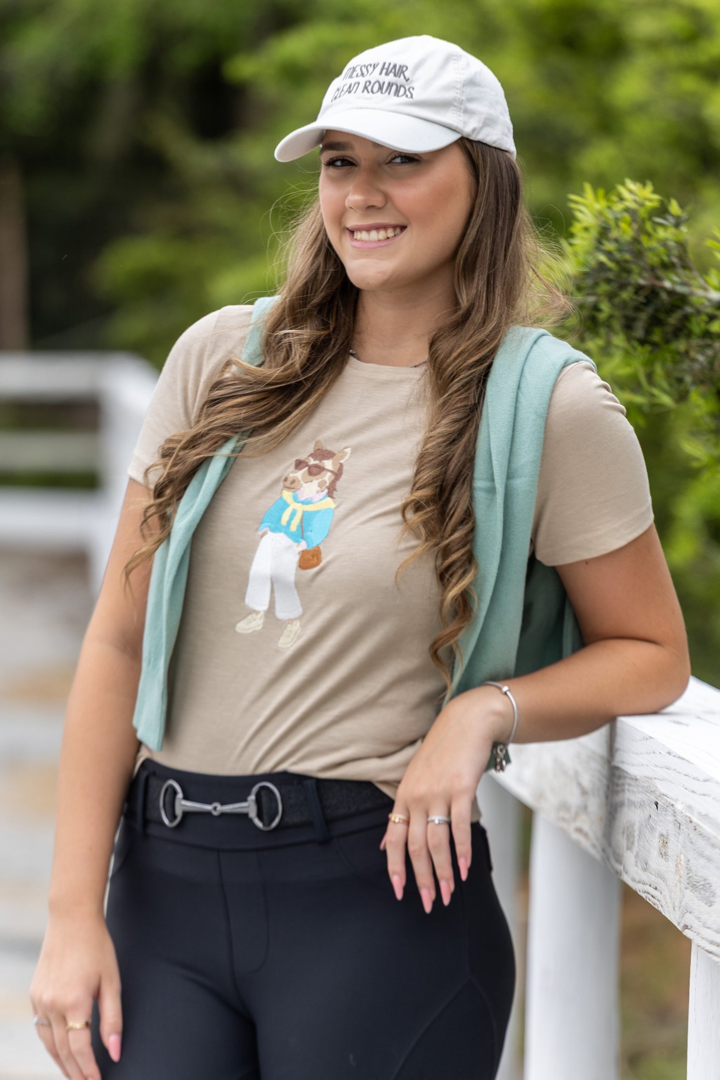 Camiseta Polo Horse Confy by Dani Miro - Bege