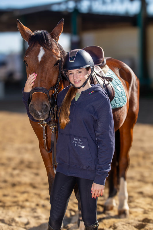 Moletom com ziper escarapela