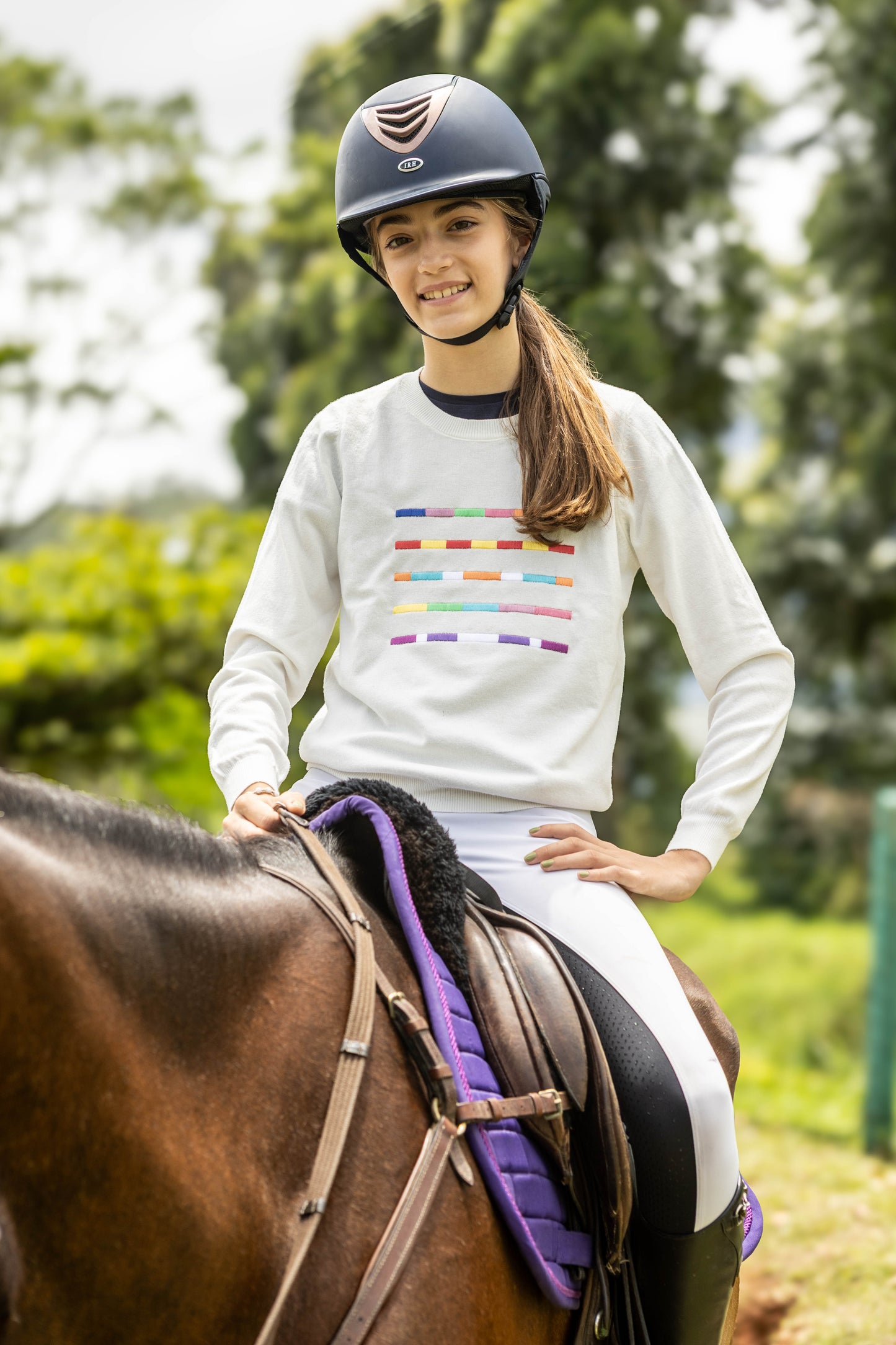 Pullover careca - Barras - Branco