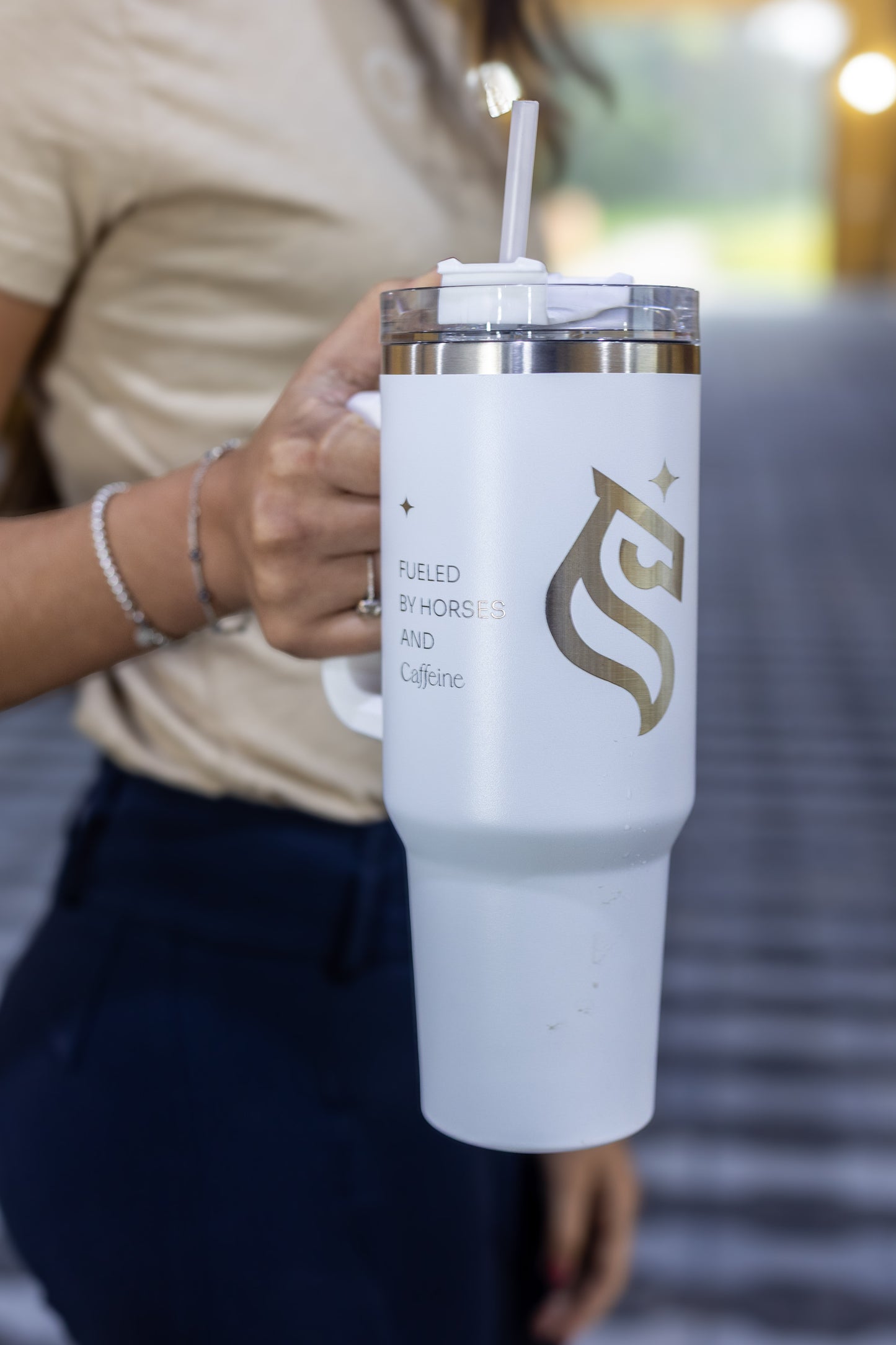 Garrafa com canudo - Cavalo