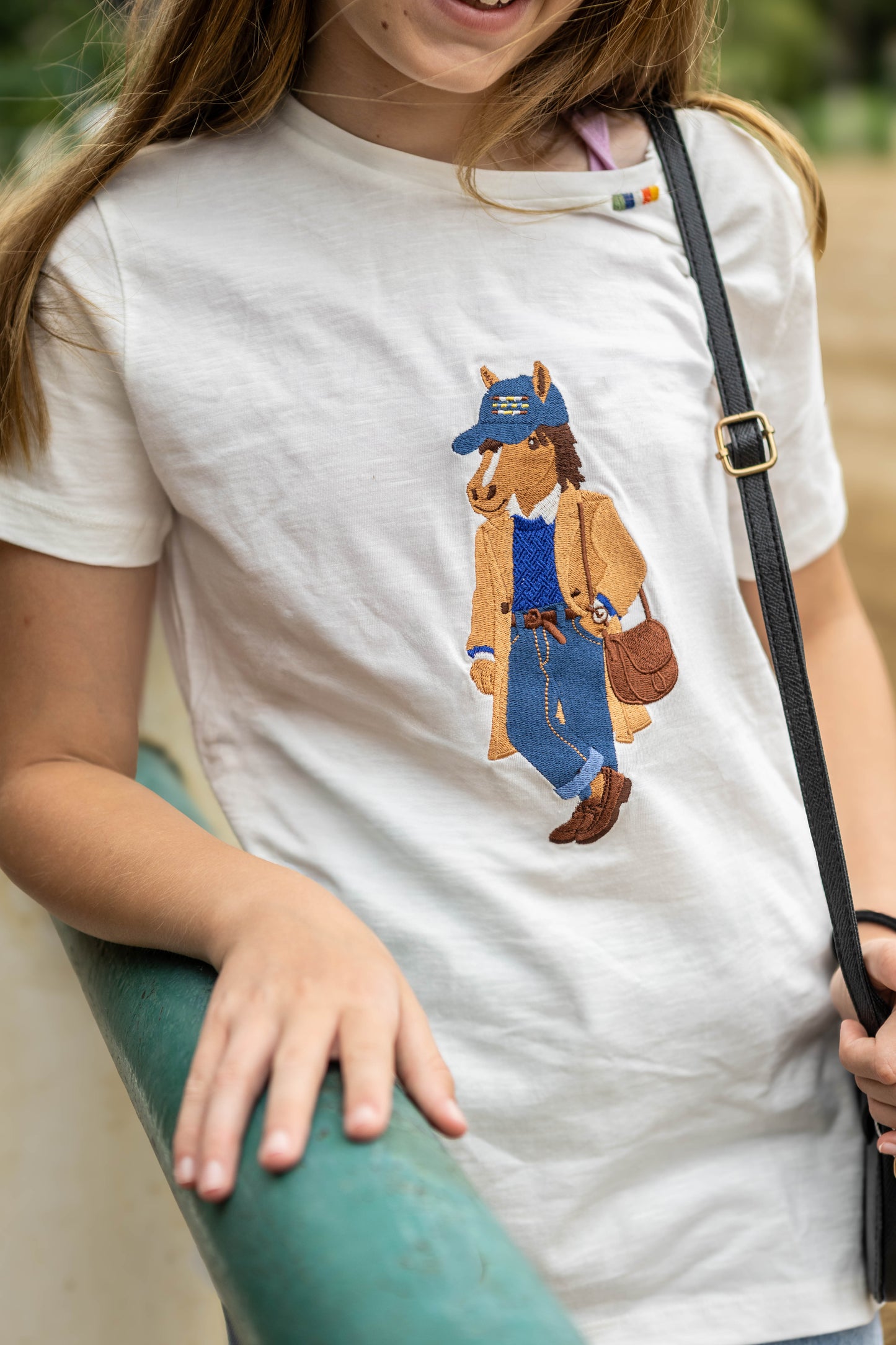 Camiseta Polo Horse Trendy by Dani Miro - Branca