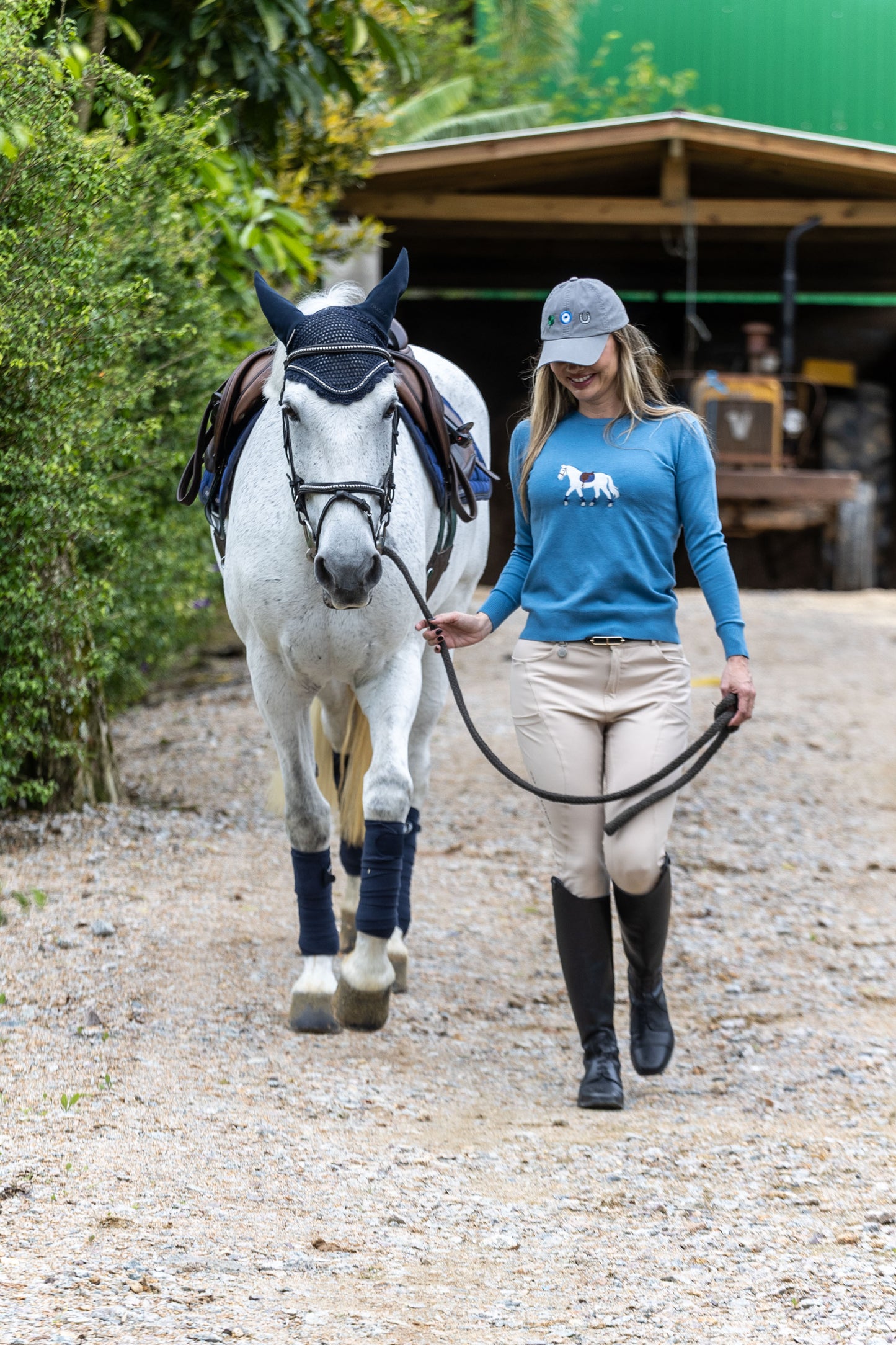 Pullover careca - cavalo branco