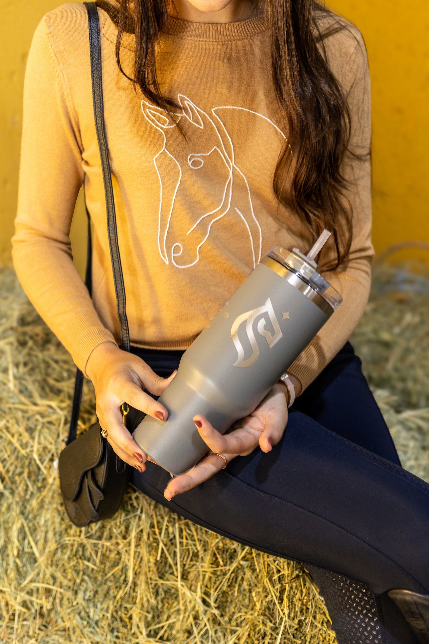 Garrafa com canudo - Cavalo