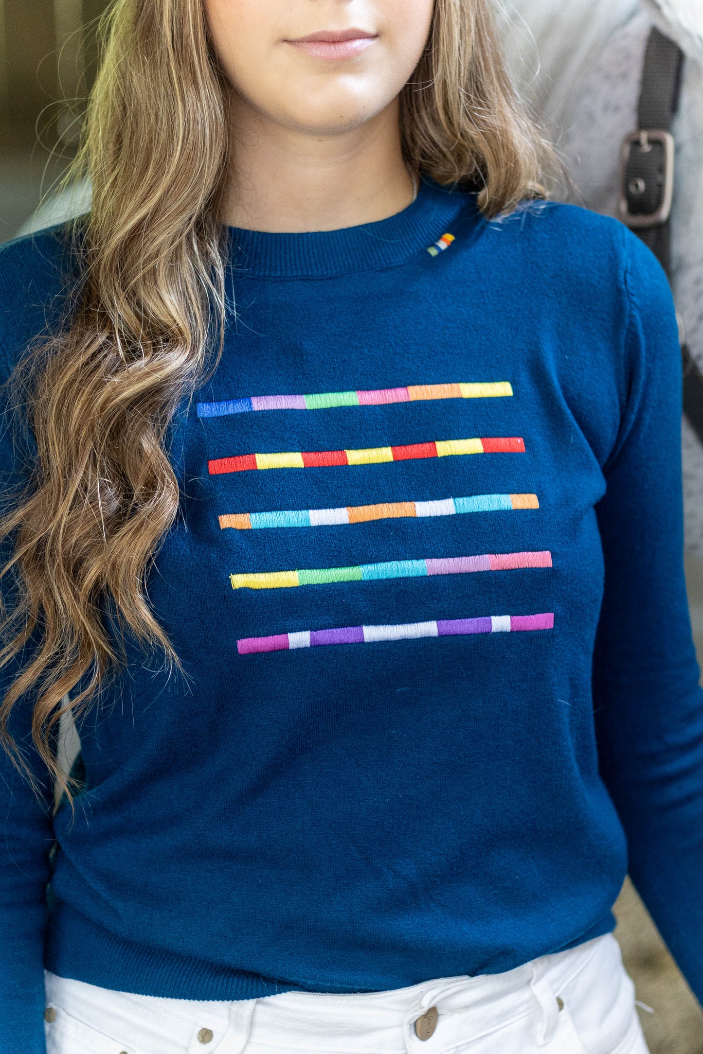 Pullover careca - Barras - Marinho