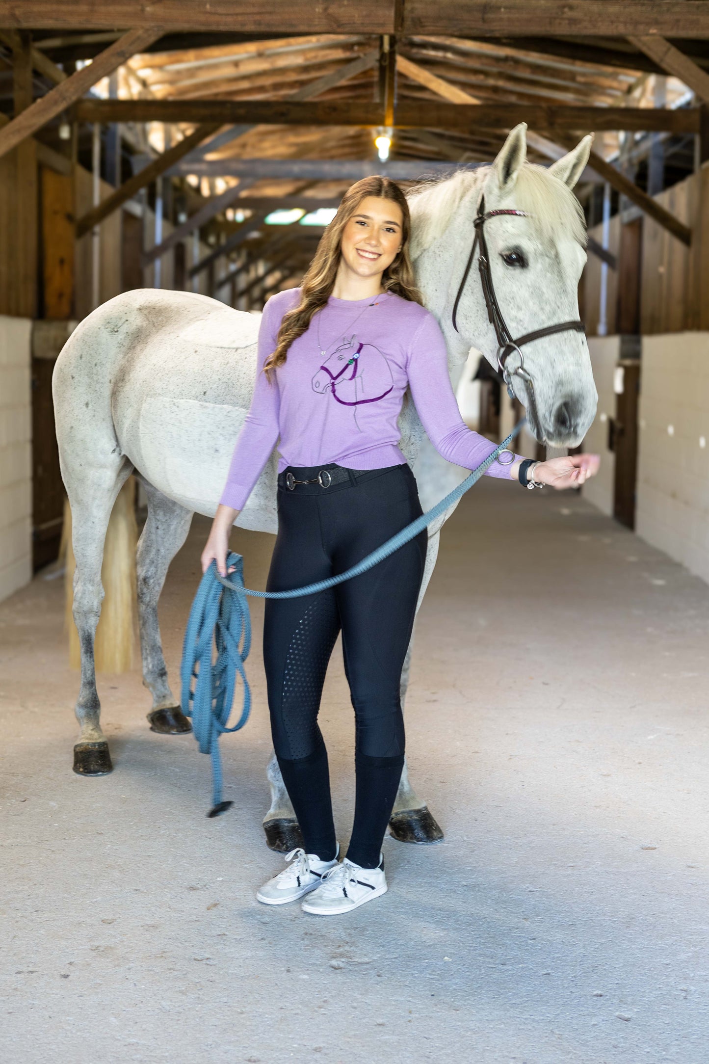 Pullover Careca Cavalo Perfil - Lilás