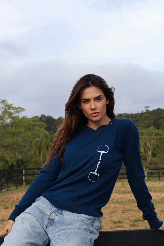 Pullover Careca HPH Dourada by Bell Tonello - Marinho