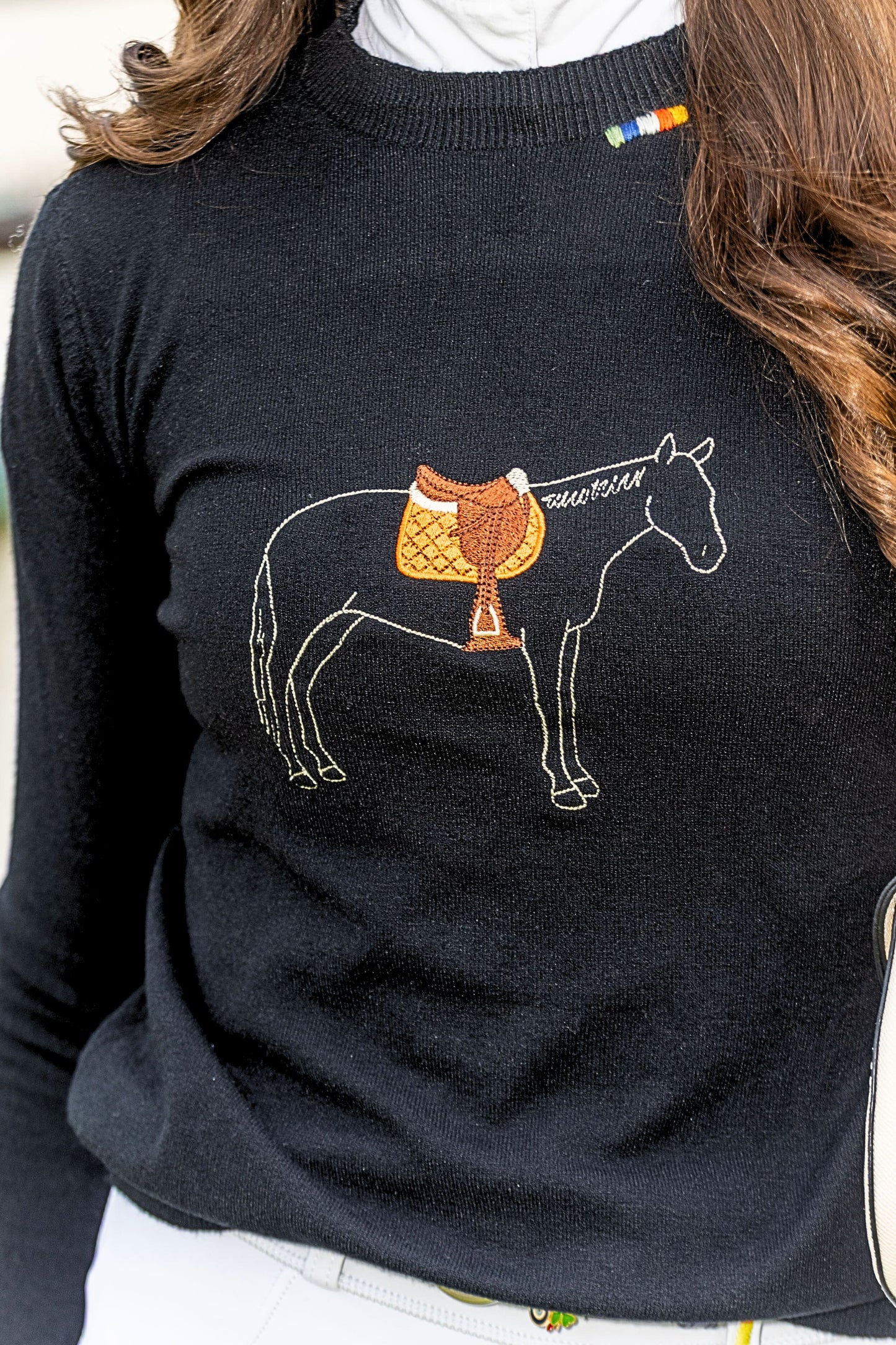 Pullover careca cavalo com sela