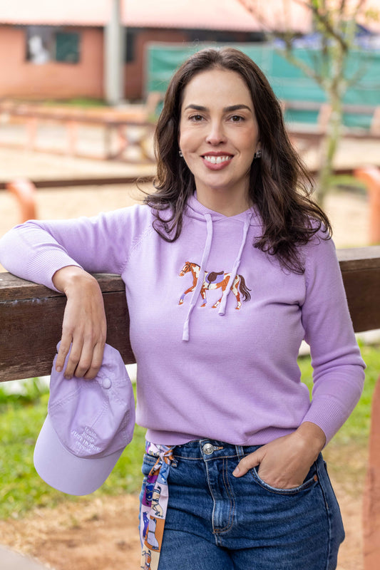 Pullover com Capuz - Cavalo Malhado
