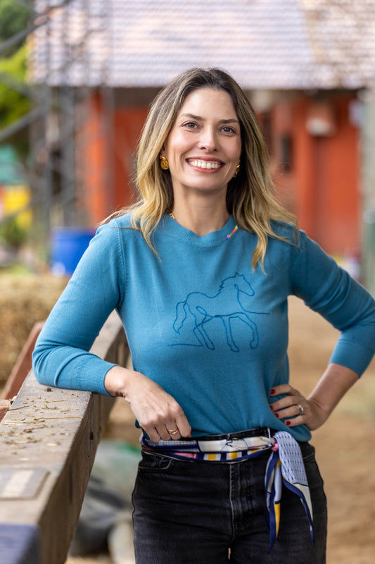 Pullover careca cavalo solto