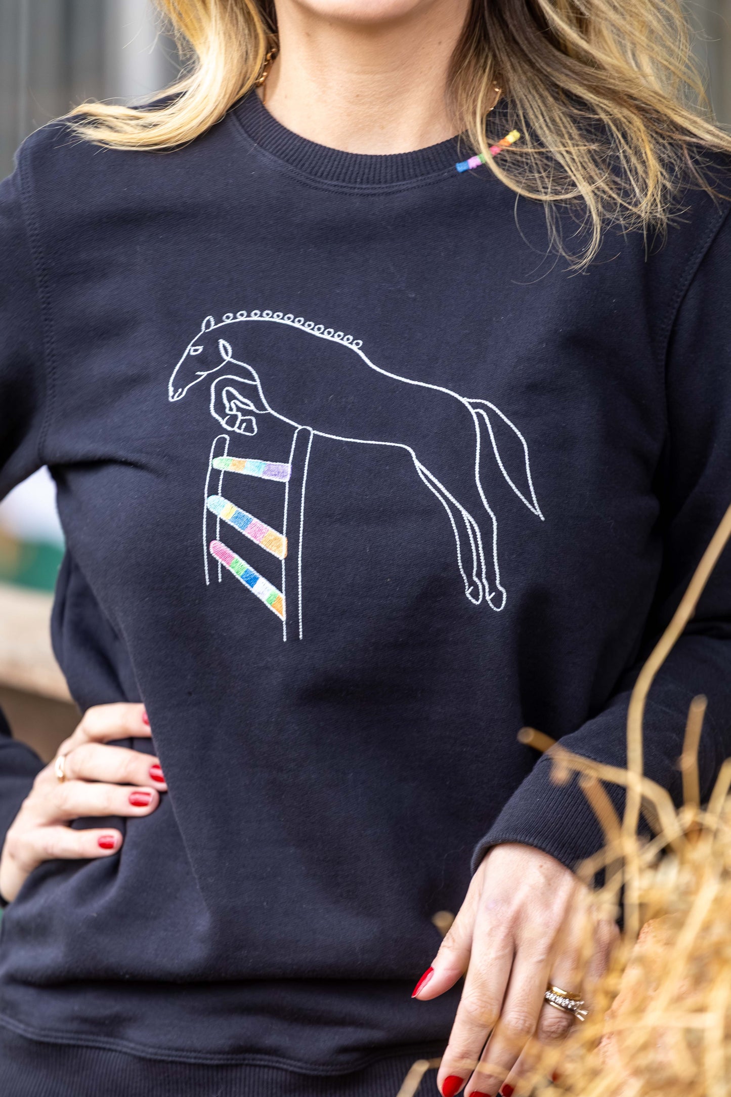 Moletom careca cavalo saltando