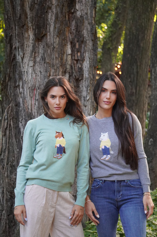 Sueter Polo Horse Daily by Dani Miro - Cinza