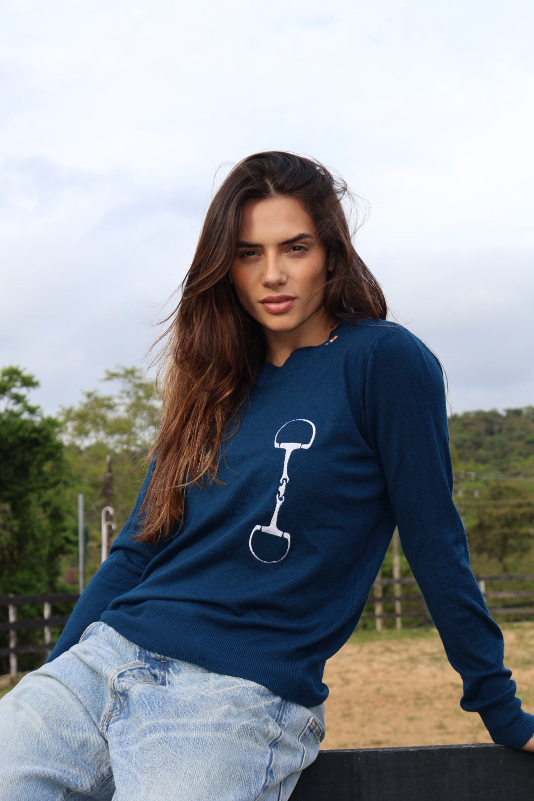 Pullover Careca HPH Dourada by Bell Tonello - Marinho