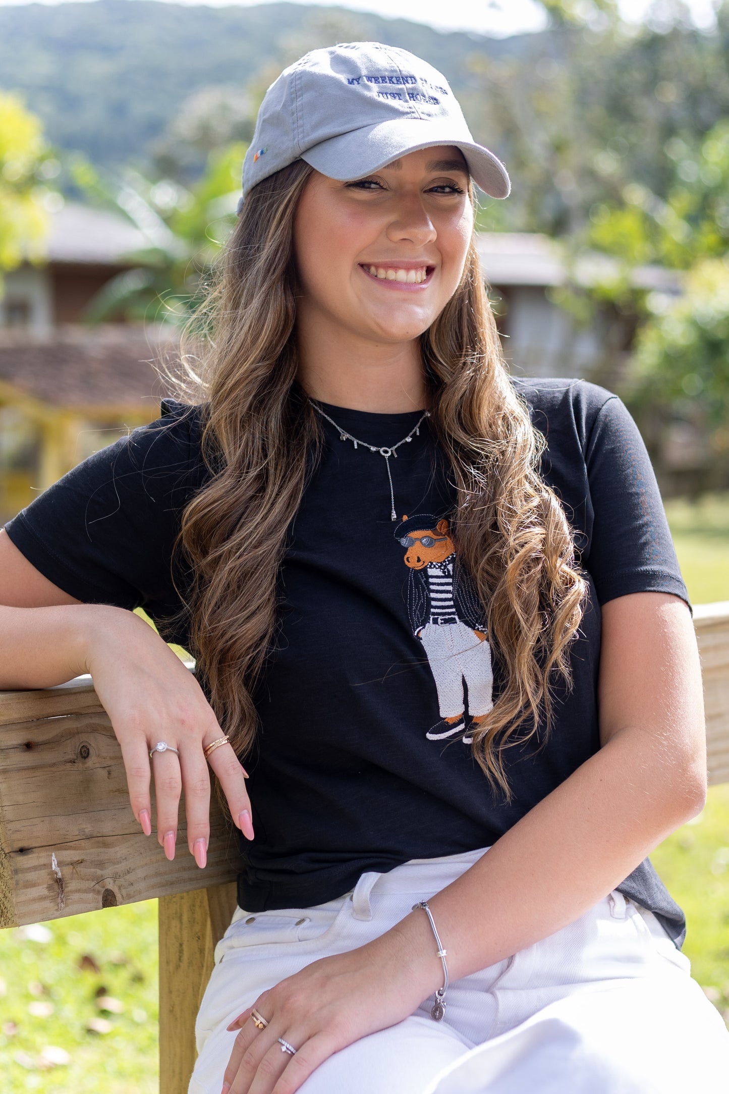 Camiseta Polo Horse All Black by Dani Miro - Preta