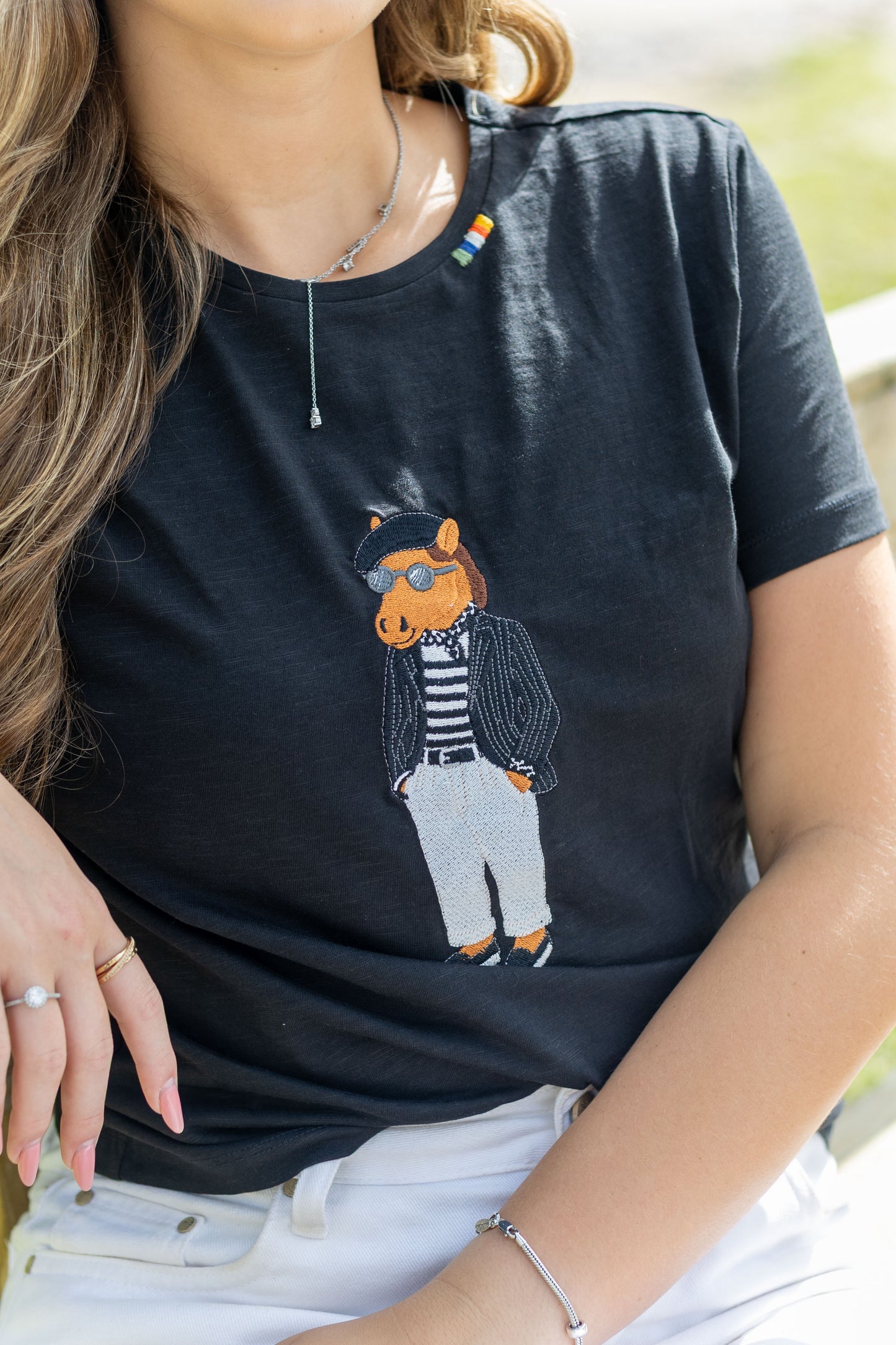 Camiseta Polo Horse All Black by Dani Miro - Preta