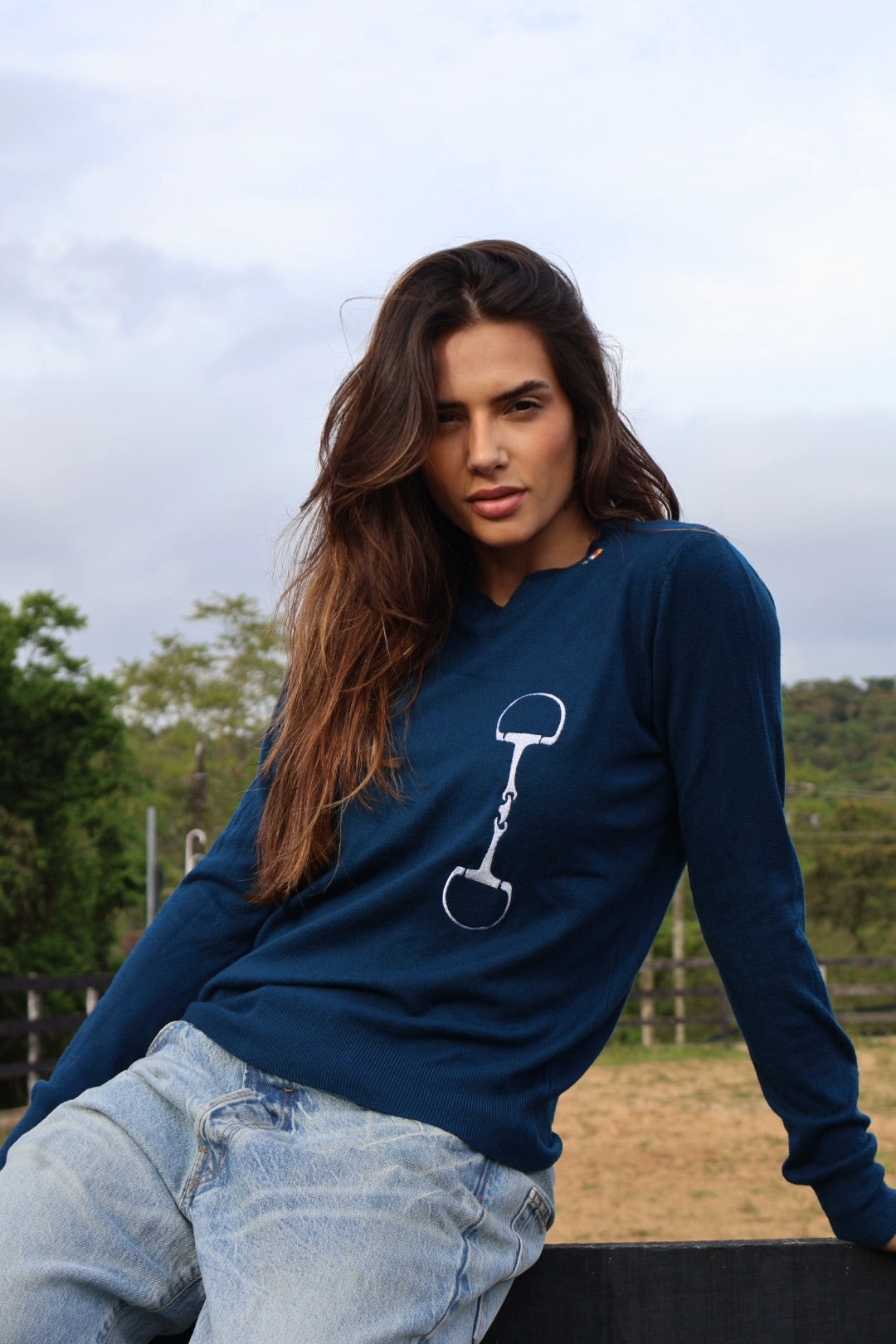 Pullover Careca HPH Dourada by Bell Tonello - Marinho
