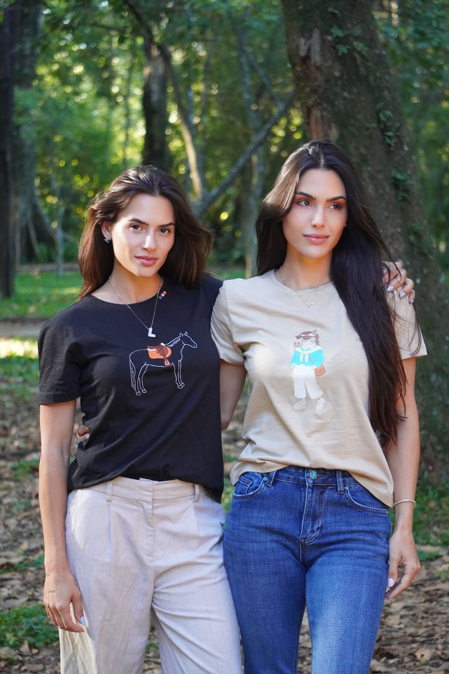 Camiseta Polo Horse Confy by Dani Miro - Bege