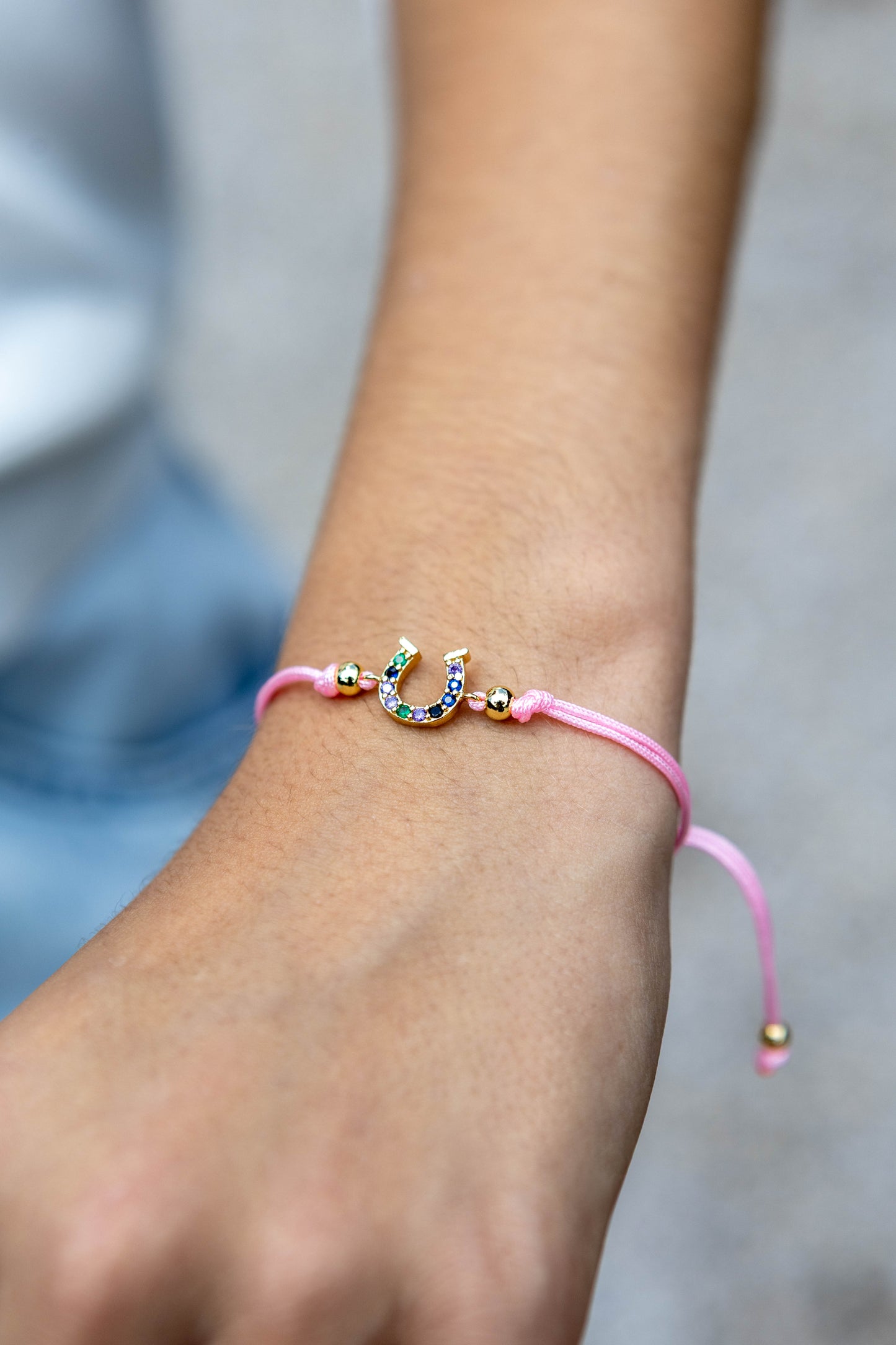 Pulseira ferradura strass