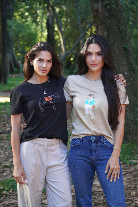 Camiseta - Cavalo Sela - Preta