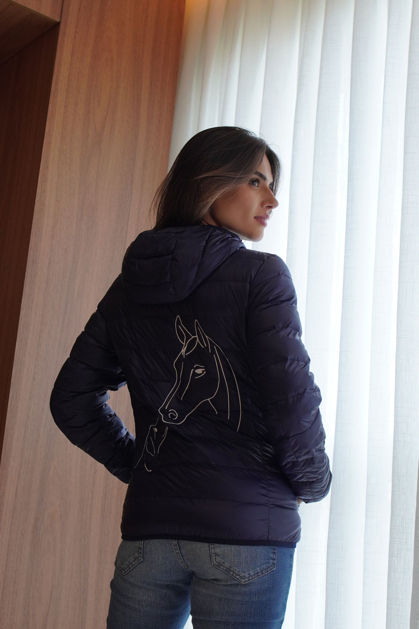 Jaqueta Cavalo com Cachorro - Marinho