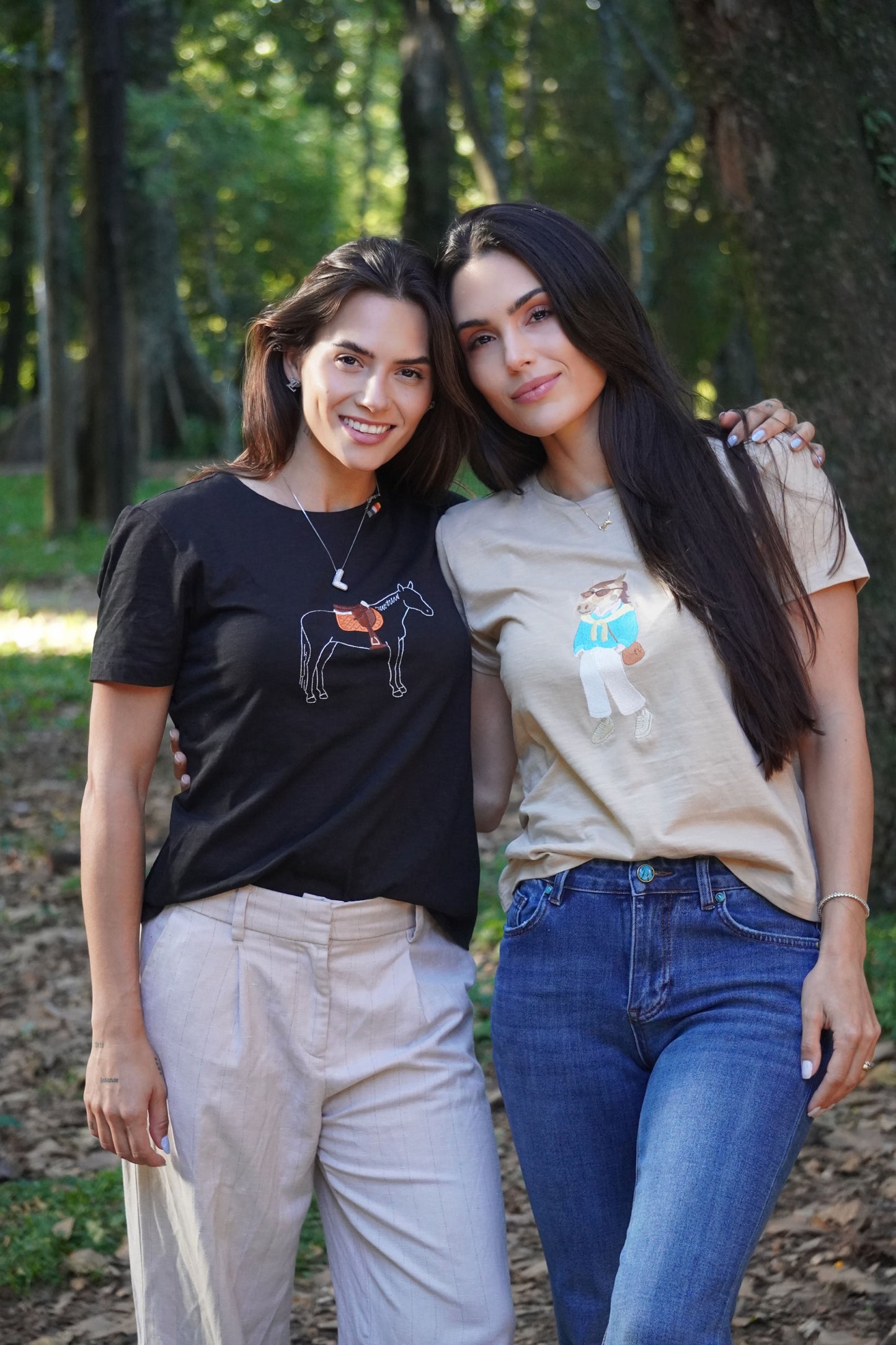 Camiseta Polo Horse Confy by Dani Miro - Bege