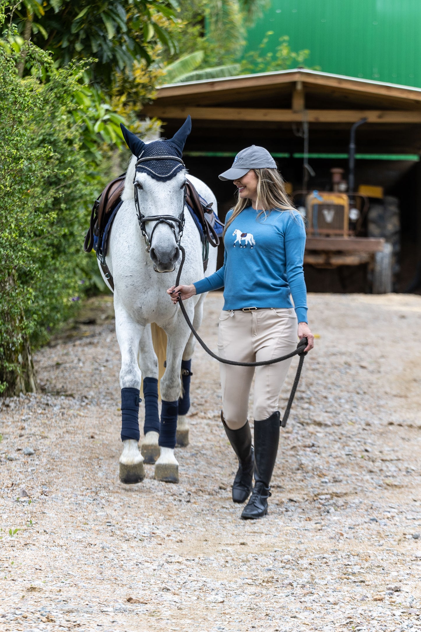 Pullover careca - cavalo branco