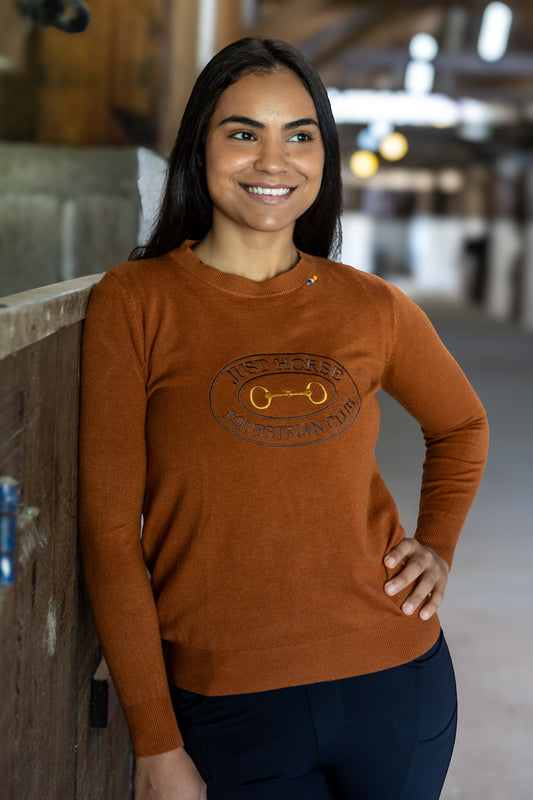 Pullover Careca Emblema Bridão - Ferrugem